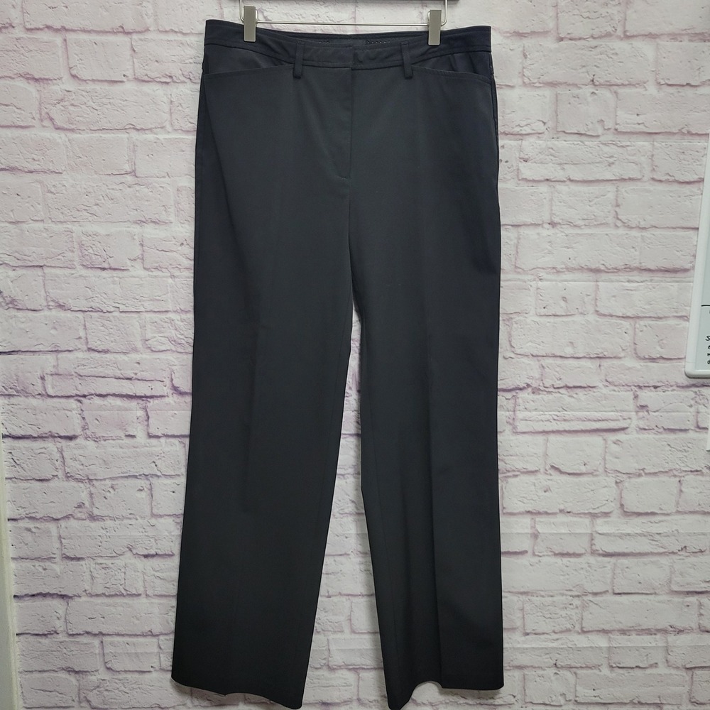 Cambio New Susan Black Trousers Womens Sz 14 Straight Leg Office Minimalist Gorp